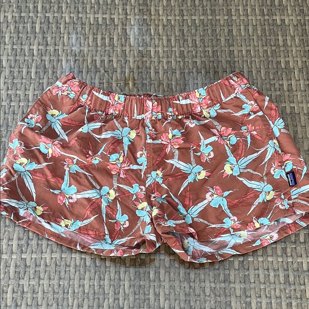 Patagonia Barely Baggies Brown Floral Medium
